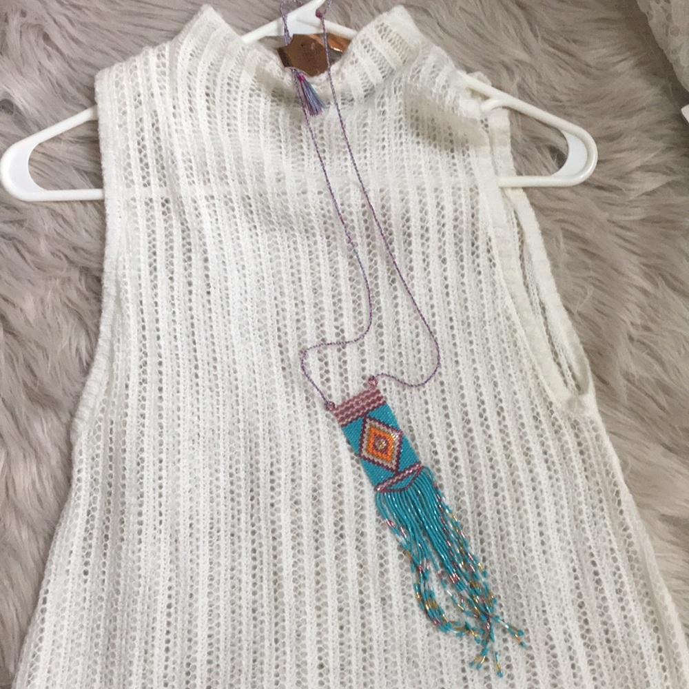 Boho beaded Tribal necklace